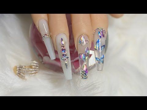disenos-de-unas-con-mariposas-con-swarovski-2