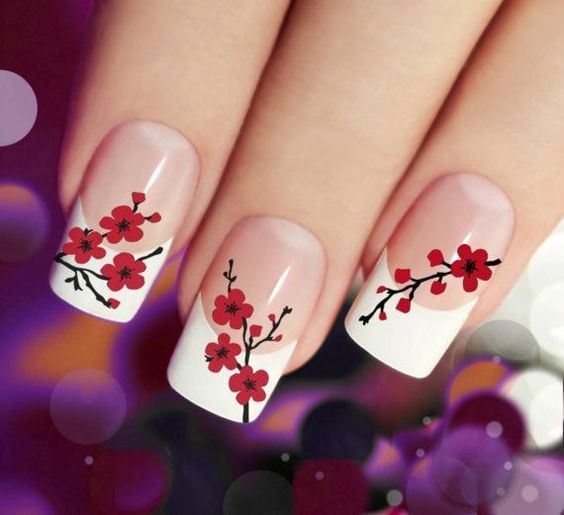 Diseños De Uñas Con Rosas Rojas