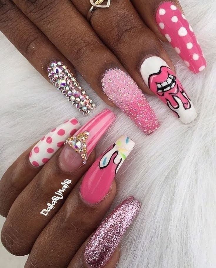 disenos-de-unas-de-acrilico-con-gelish-rosado-fluorescentes-5