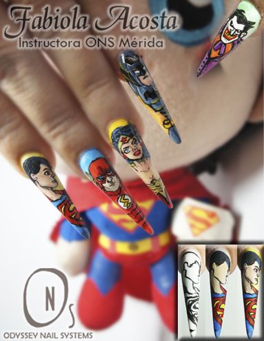 Diseños De Uñas De Batman Y Superman Paso a Paso