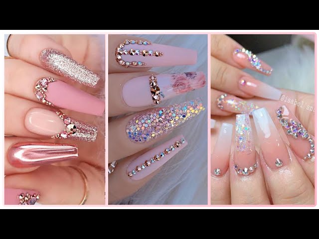 disenos-de-unas-de-color-natural-con-piedras-rosa-7