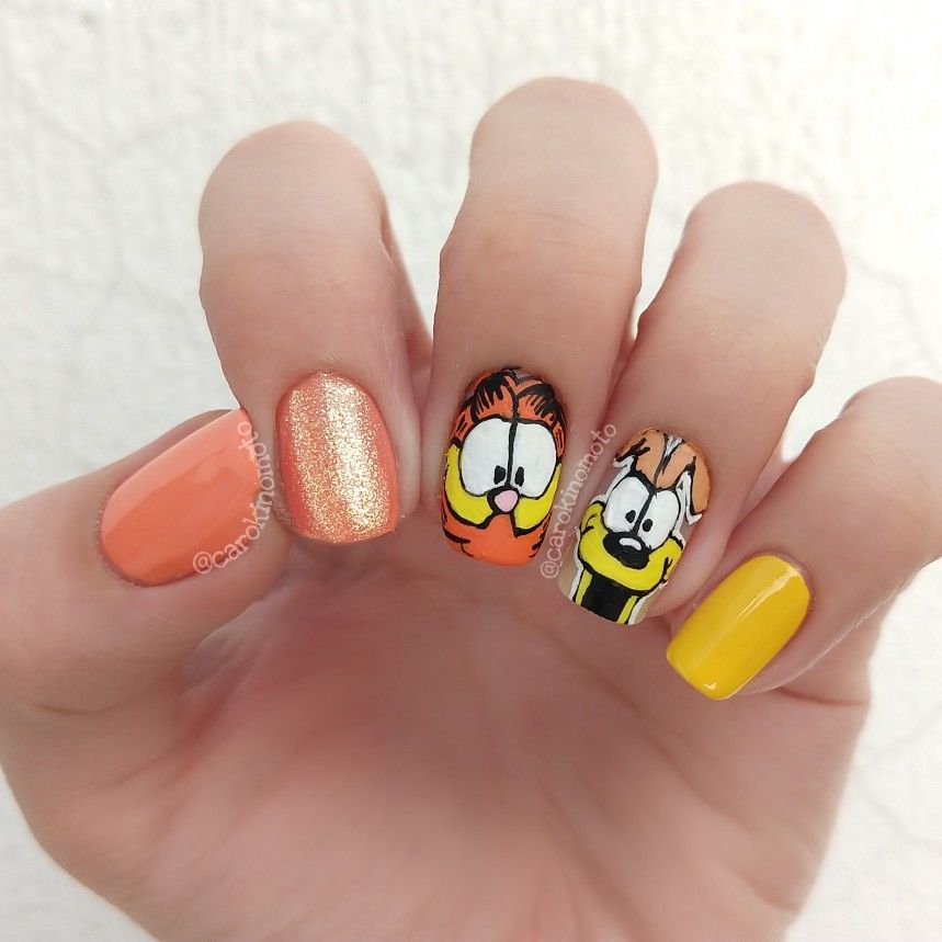Diseños De Uñas De Garfield