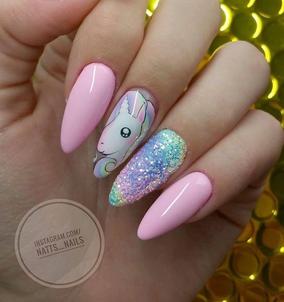 Diseños De Uñas De Gel Unicornio