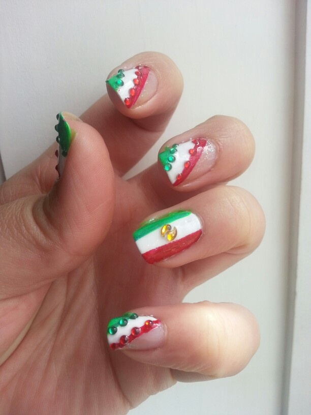 Diseños De Uñas De La Bandera De Mexico Fasiles