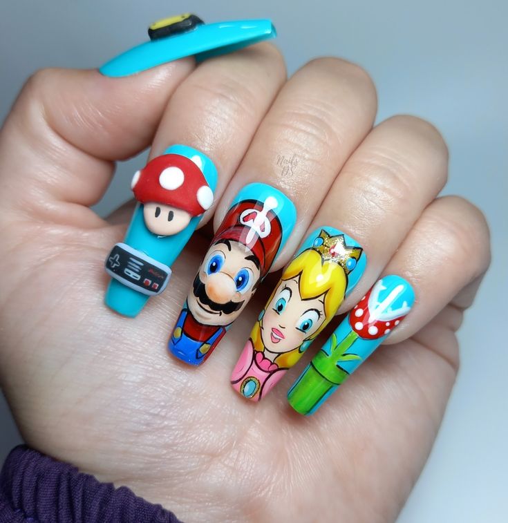 disenos-de-unas-de-mario-bros-2