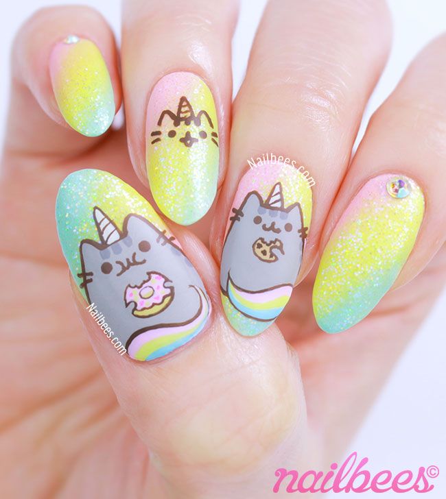 Diseños De Uñas De Pusheen