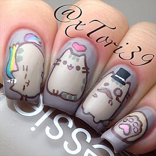 disenos-de-unas-de-pusheen-3