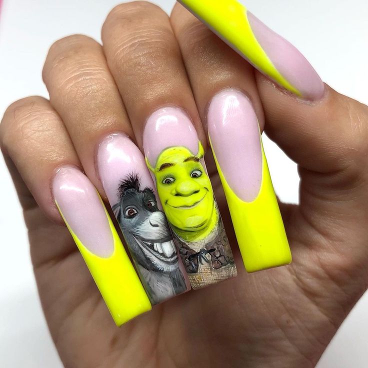 Diseños De Uñas De Shrek 【IDEAS E IMÁGENES】
