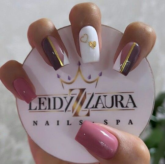 Diseños De Uñas Decoradas Color Palo De Rosa