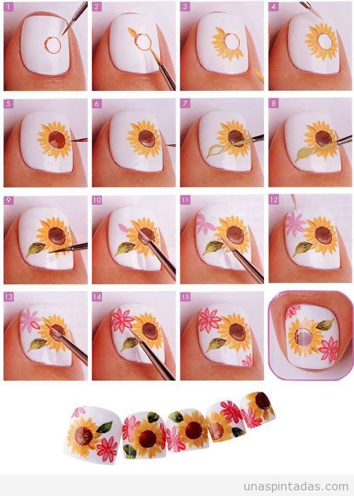 Diseños De Uñas Delos Pies Paso a Paso