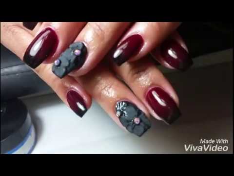disenos-de-unas-en-vino-tinto-con-negro-4