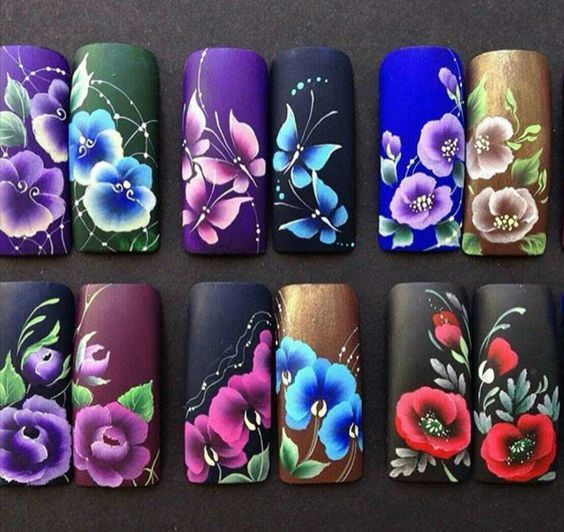 Diseños De Uñas One Stroke