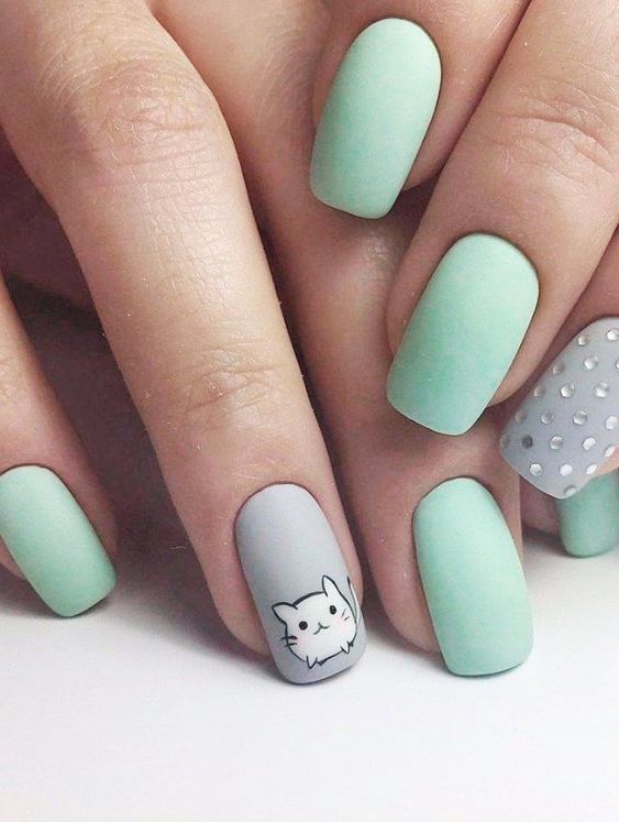 disenos-de-unas-para-ninas-de-gato-color-gris-6