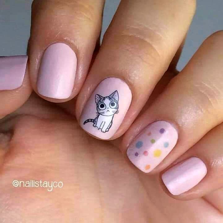 disenos-de-unas-para-ninas-de-gato-color-gris-7