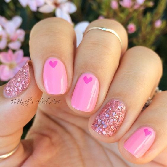 Diseños De Uñas Para Niñas Rosas