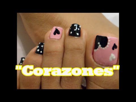 Diseños De Uñas Para Pies De Corazones