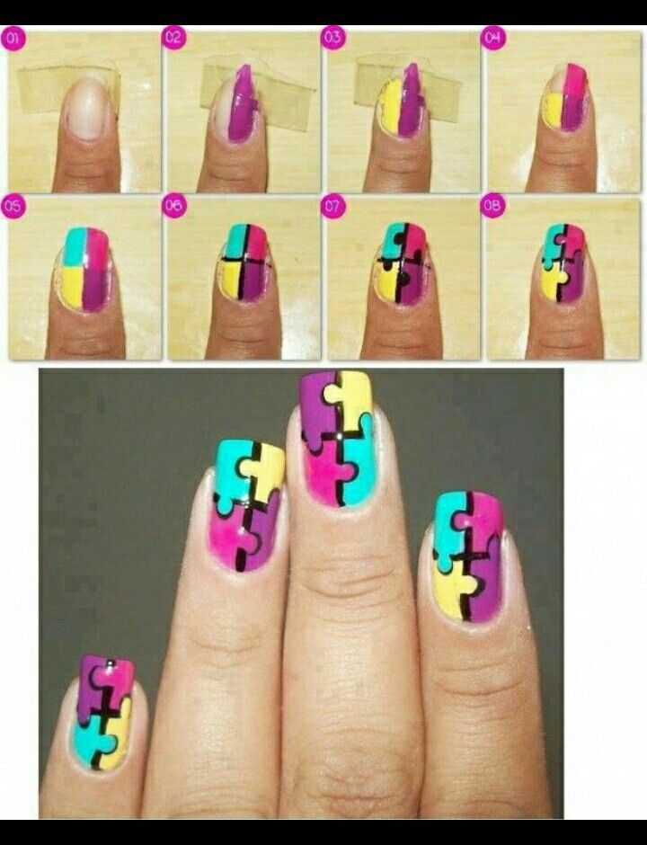 Diseños De Uñas Rompecabezas