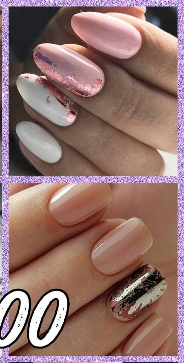 disenos-de-unas-rosa-con-papel-dorado-4