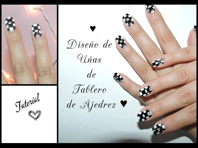 disenos-de-unas-tumblr-amarillas-con-diseno-de-tablero-ajedrez-1