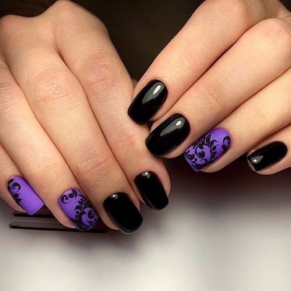 imagenes-de-unas-disenos-morado-con-negro-1
