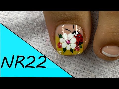 mariquita-flor-disenos-de-unas-para-los-pies-4