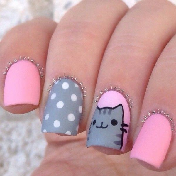 unas-acrilicas-disenos-de-gatos-kawaii-1