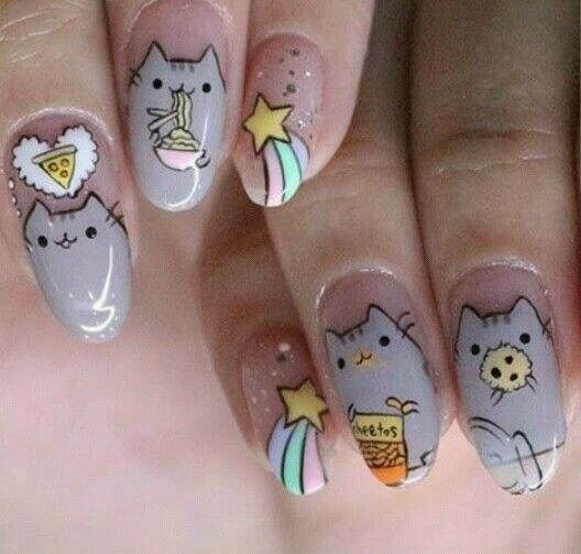 unas-acrilicas-disenos-de-gatos-kawaii-2