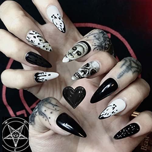 unas-en-forma-de-almendra-diseno-de-calaveras-4